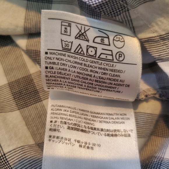 Old Navy Buffalo Check Plaid Button Down Long Sleeve Top - Picture 7 of 7